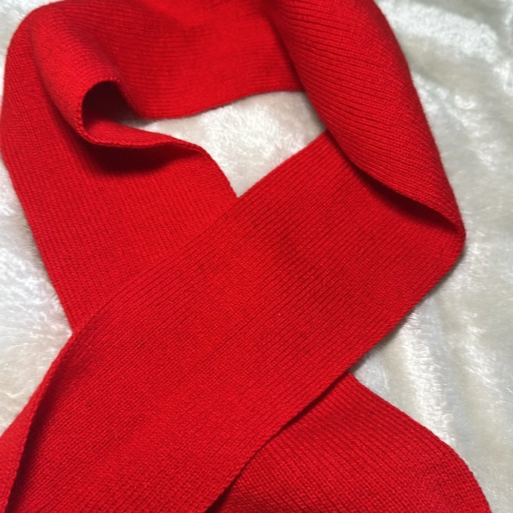Red scarf for kids 0-6 years old boy girl Christmas scarf red winter